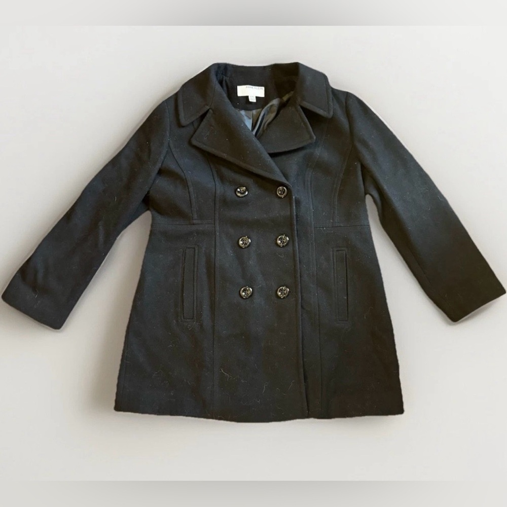 Ann Klein Women’s Wool Double Breasted Peacoat Size XXL Business Old Money Coat